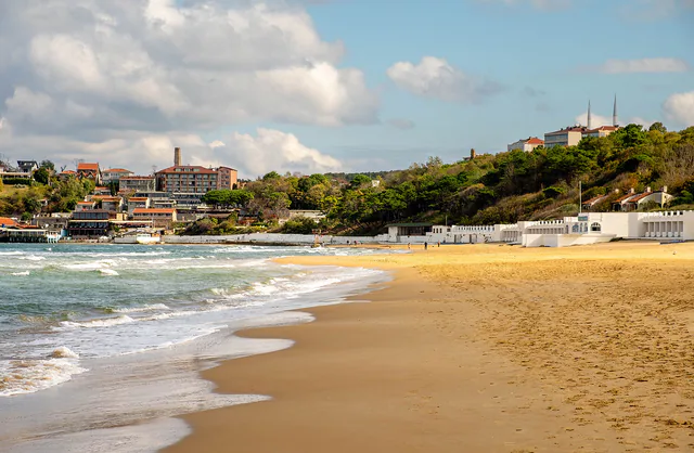 The Black Sea shoreline at Kilyos.