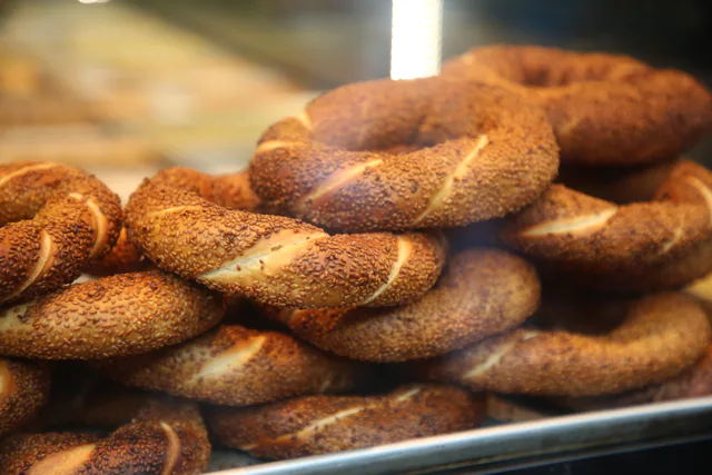 Simit, the sesame-covered bread rings sold around Istanbul.